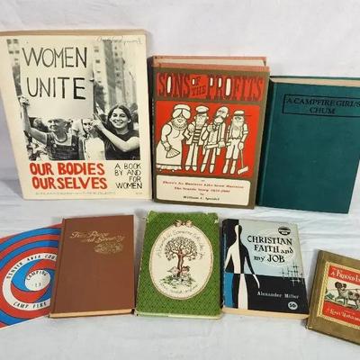 Vintage Book Collection #1 – Our Bodies, Ourselves, Camp Fire Girls, Joan Walsh Anglund, Speidel & I