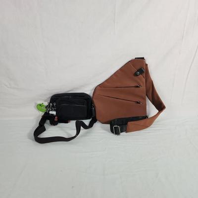 NEW Kipling Crossbody/Fanny Pack + NEW Brown Shoulder Sling Bag