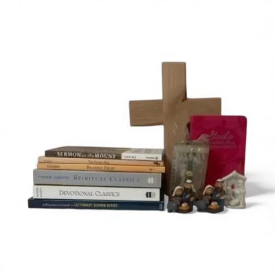 Faith & Devotion Collection with Wooden Cross and Figurines