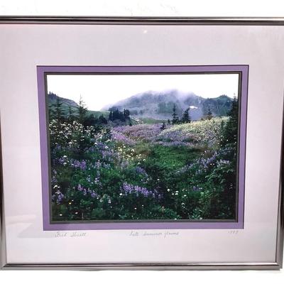 Fred Shratt Signed Photograph “Late Summer Flowers” – Professionally Framed