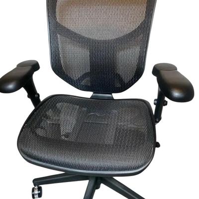 Ergonomic Black Mesh Office Task Chair w/ Adjustable Arms & Rolling Base