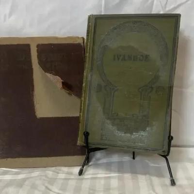 Vintage Book Lot: Ivanhoe by Sir Walter Scott + 1920 Worship and Praise Hymn Book