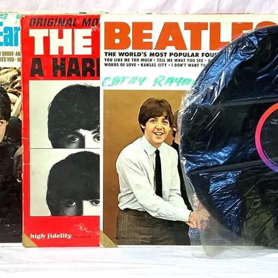The Beatles – Lot of Vintage Vinyl Records (Multiple Albums, One Without Cover)