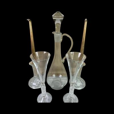 Vintage Clear Glass Entertaining Lot