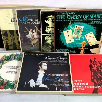 Vintage Russian Folk & Classical Music LP Box Set Lot – Melodiya USSR Records (Multiple Albums)