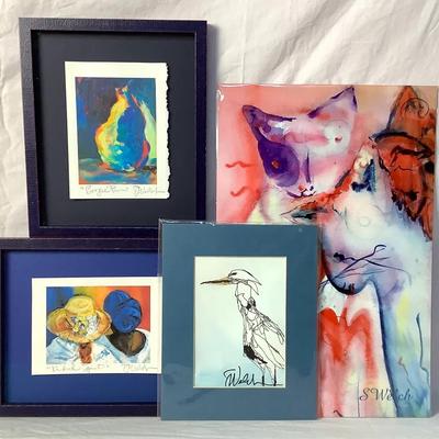 Sharon Welch Signed Artwork Collection (4 Pieces) 