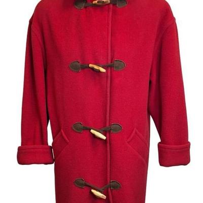 Talbots Red Wool Duffle Coat - Size 6 - Classic Red