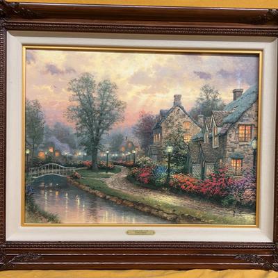 Thomas Kinkade "Lamplight Lane" open edition art print