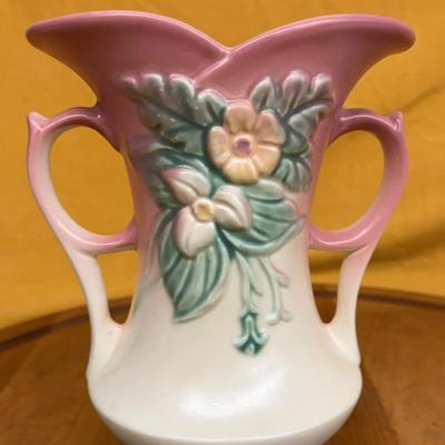 Vintage Hull Pottery W-6 Wildflower vase with dual handles