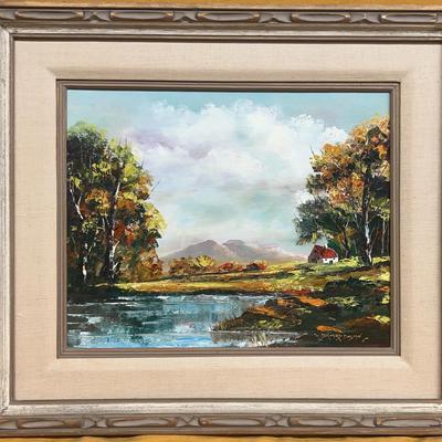 Oil on canvas landscape painting by Bernard Bosman 