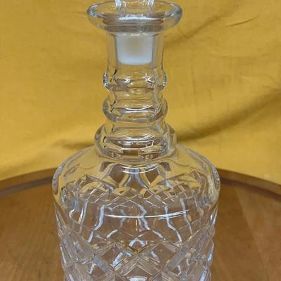 Waterford Crystal lead glass decanter with diamond and wedge cut patterns