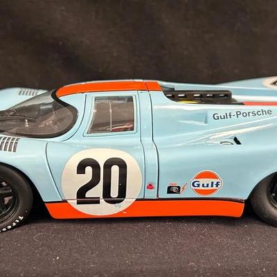 1:18 Scale Porsche 917K “Gulf-Porsche” Diecast Model – #20 – Opening Doors – Highly Detailed!