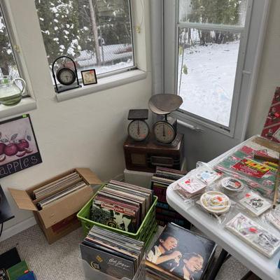 Sale Photo Thumbnail #63: Tons of records, Antique scales 