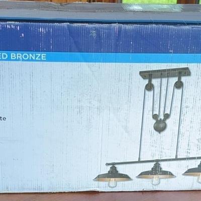 Oil Rubbed Bronze 3 Pendant Ceiling Light - New in Box 