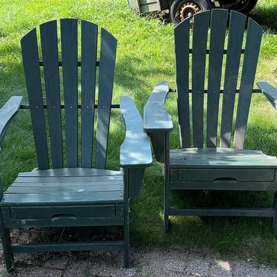 Green Adirondack Chairs 