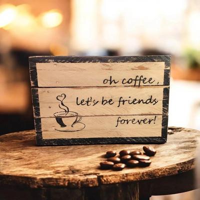 Reclaimed Wood Coffee Bar Sign