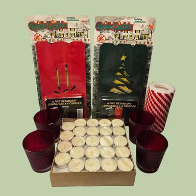 Christmas Candle and Luminarias