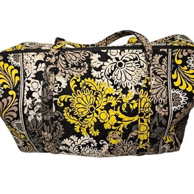 Vera Bradley Quilted Fabric Duffel Bag, Damask Pattern