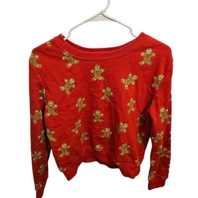 Red Gingerbread Man Christmas Sweatshirt