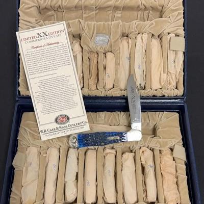 RARE CASE XX Limited Edition Commemorative Knife Set – 20 Knives – Set #140 of 250 