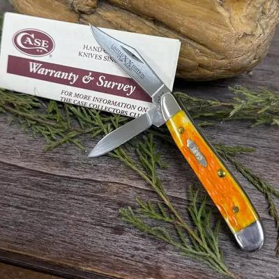 Case XX 6220SS “Peanut” Knife – Limited Edition Orange Peel Bone (2004) w/ Box