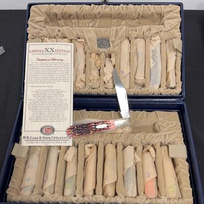 RARE Case XX Limited Edition 20-Knife Commemorative Set – ALL Matching #174 of 250 
