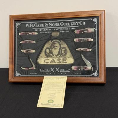 Case XX Limited Edition Mint Set – Serial #17 of 250 – Framed 8-Knife Display