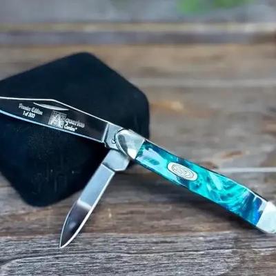 Case XX 9220AQ Peanut – Aqua Quartz Corelon – Stainless – 2-Blade – With Box