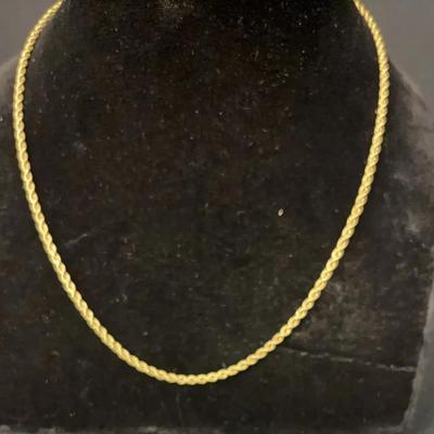 Yellow Gold 14k Rope Necklace 