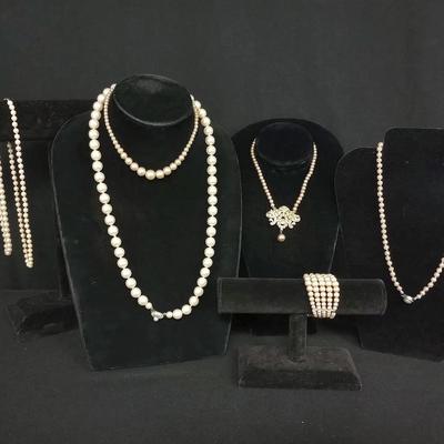 Champagne Faux Pearls