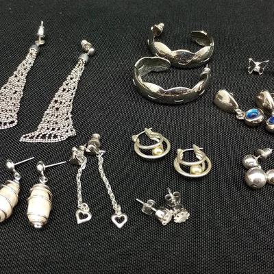 Silvertone Post Earrings #2