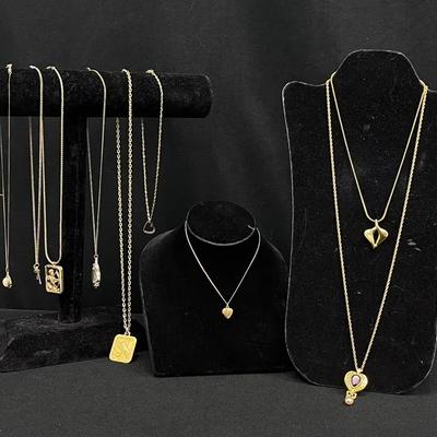 Goldtone Small Pendant Necklaces #2