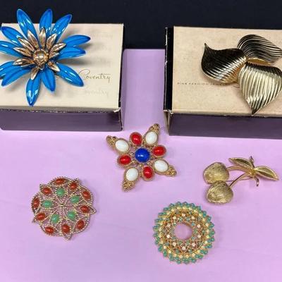 Sarah Coventry  Gold Tone Brooches