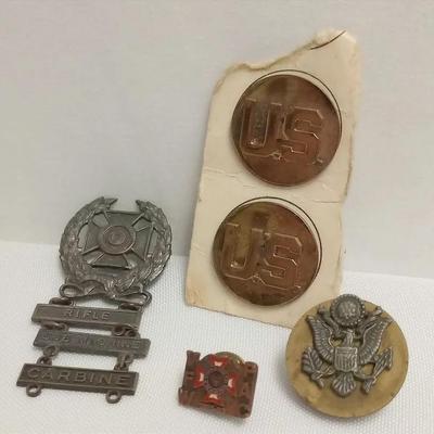 Military Pins with Sterling Piece