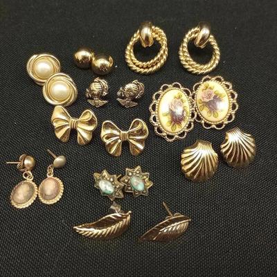 Goldtone Post Earrings #3