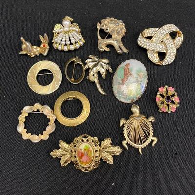 Gold Tone Fashion Pins #2