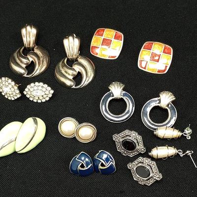 Silvertone Post Earrings #1