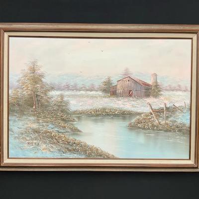 Signed Martin Impressionist Barn