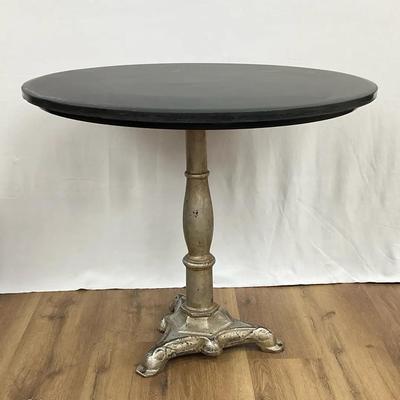Mid Century Slate Top Pedestal Table