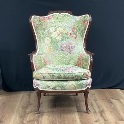 Queen Anne Wing Back Chair