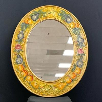 Hand Painted Resin Framed Mirror