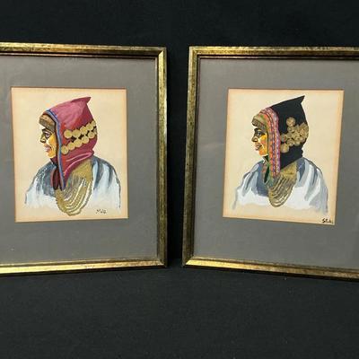 Pair Of Painted Women 