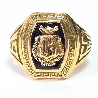 10k Gold Balfour 1965 Brunswick High School Class Ring, Personalized, Size 7