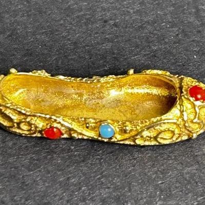 14k Gold Slipper Charm