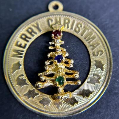 14k Gold Vintage Christmas Charm