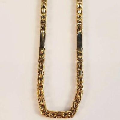 14K Gold Italian 20" Byzantine Necklace