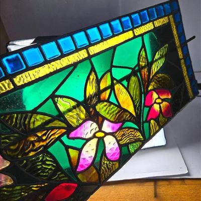 Stained Glass Panel - Flowers, 11x29”