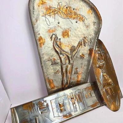 Mid Century Signed Copper Wall Hangings - A.N. Oppenheim, Israel