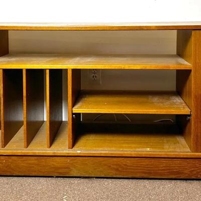 Danish Modern Teak Record/Entertainment Credenza 