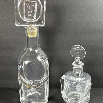 Vintage “People” Decanters - Erik Hoglund For Boda 